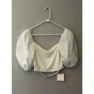 Women's Mimosa White Crop Top Size S